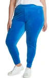 Juicy Couture Plus Size Velour Leggings In Blue Splash