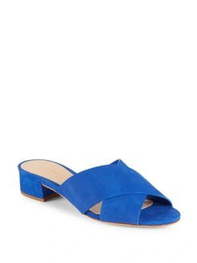 Schutz Barbarella Block-heel Sandals In Blue