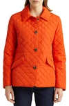 Lauren Ralph Lauren Diamond Quilted Jacket In Spicy Orange