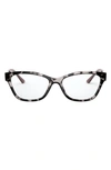 Prada 53mm Cat Eye Optical Glasses In Spotted Grey