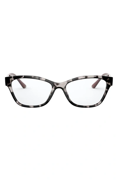 Prada 53mm Cat Eye Optical Glasses In Spotted Grey