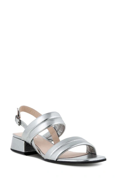 Ecco Elevate Sandal In Silver Leather