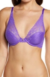 Natori Cherry Blossom Convertible Underwire Bra In Electric Purple