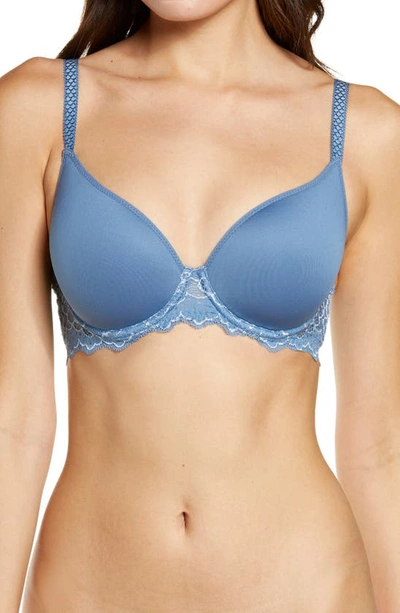 Simone Perele Caresse 3d Plunge Lace Underwire Bra In Dusk