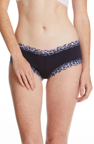 Hanky Panky Paisley Hipster Panties In Navy/ Leo Leopard