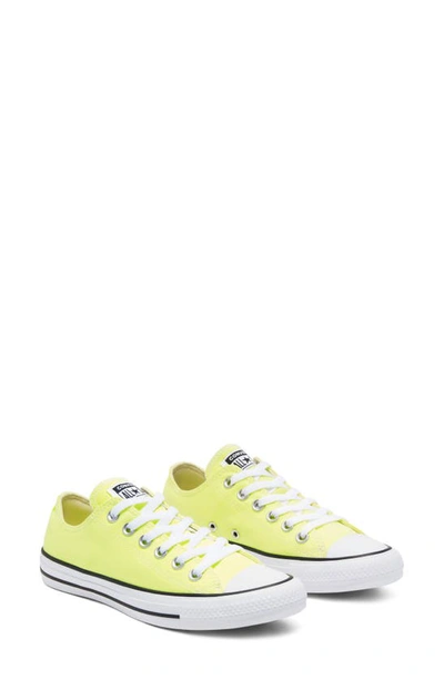 Converse Womens Chuck Taylor All Star Low Top Casual Sneakers From Finish Line In Light Zitron