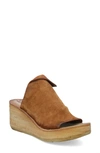 As98 Niels Wedge Slide Sandal In Whiskey Leather