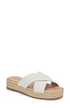 Lucky Brand Women's Gayte Espadrille Platform Slides Women's Shoes In White