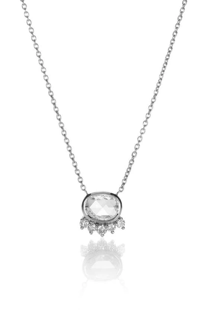 Sethi Couture The Bethany Diamond Pendant Necklace In White Gold