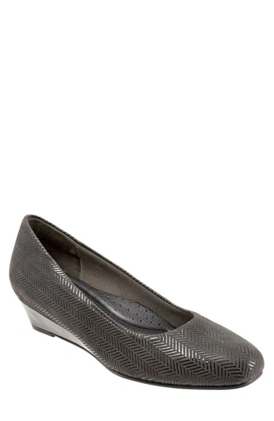 Trotters 'lauren' Pump In Dark Grey