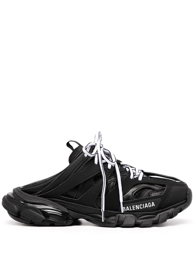 Balenciaga Track Lace-up Mule Sneakers In Black