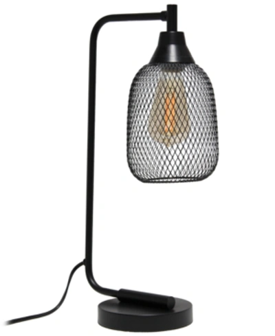 All The Rages Industrial Mesh Desk Lamp In Black