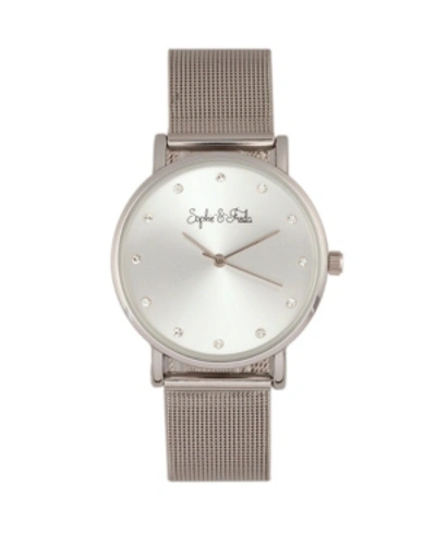 Sophie And Freda Quartz Savannah Alloy Watches 32mm In Silver