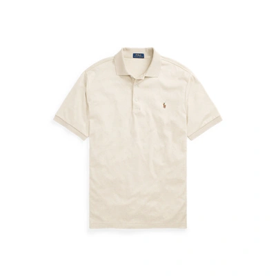 Polo Ralph Lauren Men's Custom Slim Fit Soft Cotton Polo Shirt In Tuscan Beige Heather