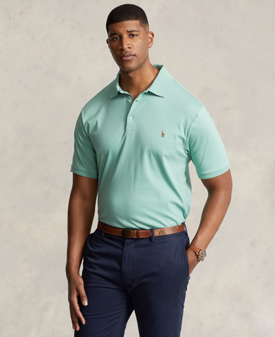 Polo Ralph Lauren Men's Big & Tall Classic Fit Soft Cotton Polo In Resort Green Heather