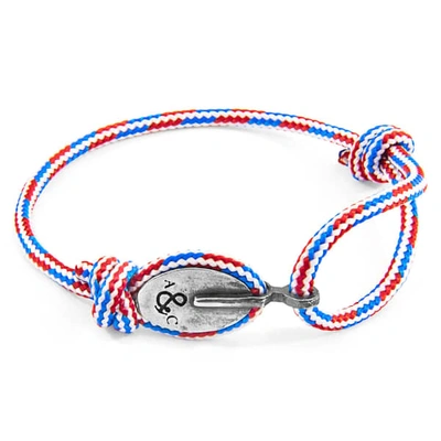 Anchor & Crew Project-rwb Red White & Blue London Silver & Rope Bracelet