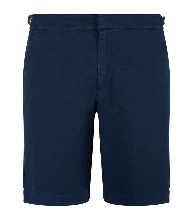Orlebar Brown Dane Ii Cotton Twill Shorts In Blue | ModeSens