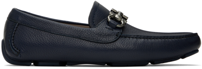 Ferragamo Driver With Gancini Ornament In Blue