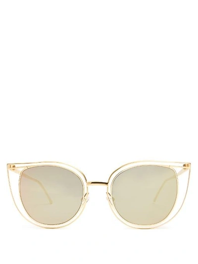 Thierry Lasry Eventually Cat-eye Metal Sunglasses In Gold