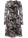 Giambattista Valli Floral Embroidered Bow Embellished Dress In Black