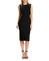 Herve Leger Crisscross Back Bandage Midi Dress In Dune 271