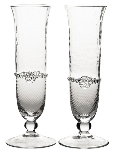 Juliska Graham Toasting Flutes - Set Of Two In Clear