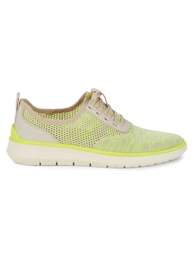 Cole Haan Generation Zerogrand Stitchlite Sneaker In White/gray/safety Yellow