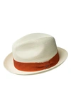 Bailey Craig Woven Fedora In Beige