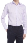 Eton Slim Fit Textured Dress Shirt In Purple