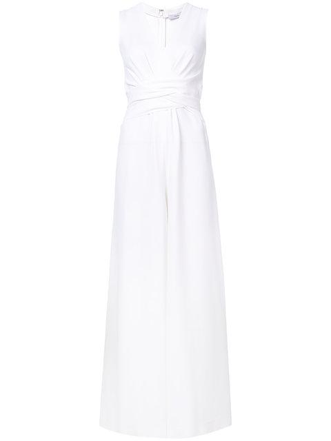 Tome V-neck Crepe Jumpsuit In White | ModeSens