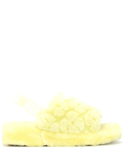 Ugg Women's Fluff Yeah Slipper Slides In Pollen/volt