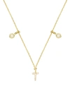 Stone And Strand Double Diamond Initial Pendant Necklace In Yellow Gold/ T