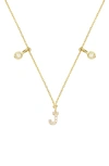 Stone And Strand Double Diamond Initial Pendant Necklace In Yellow Gold/ J