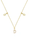 Stone And Strand Double Diamond Initial Pendant Necklace In Yellow Gold/ D