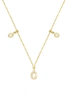 Stone And Strand Double Diamond Initial Pendant Necklace In Yellow Gold/ O