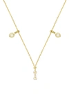 Stone And Strand Double Diamond Initial Pendant Necklace In Yellow Gold/ I