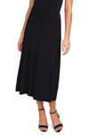 Chaus Elastic Waist Midi Skirt In Black