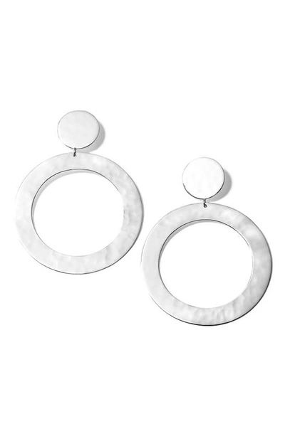 Ippolita Sterling Silver Classico Cringle Hammered Disc Circle Drop Earrings