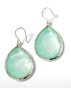 Ippolita Wonderland Large Rock Crystal & Mother-of-pearl Teardrop Earrings In Silver