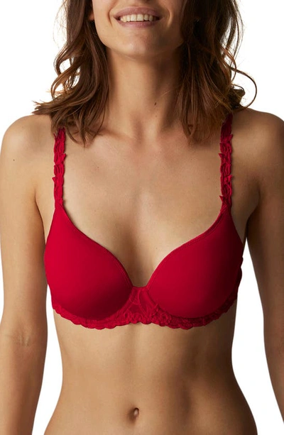 Simone Perele Andora 3d Convertible Underwire Bra In Pink Ruby