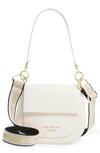 Ted Baker Amali Leather Crossbody Bag In Ivory