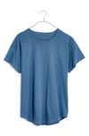 Madewell Whisper Cotton Crewneck T-shirt In Distant Ocean