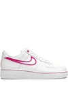 Nike White Air Force 1 Low Sneakers In White,fireberry