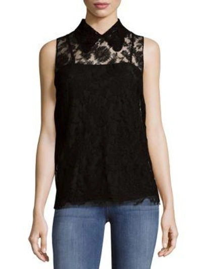Miu Miu Embroidered Top In Black