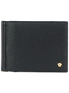 Versace Black Grained Leather Wallet In D41oh