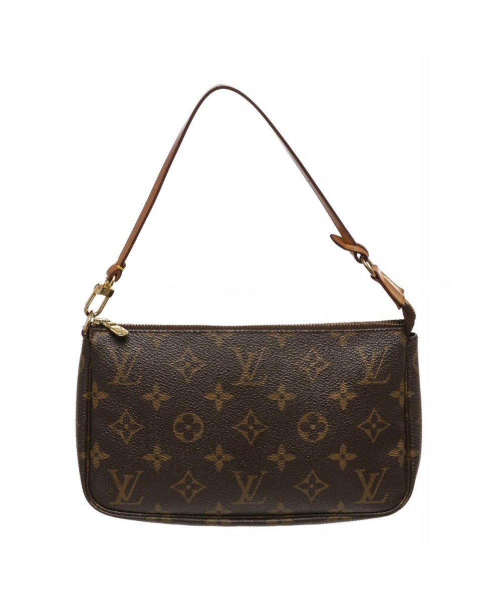 Louis Vuitton Pre Owned - Monogram Canvas Leather Pochette Bag&#39; In Brown | ModeSens