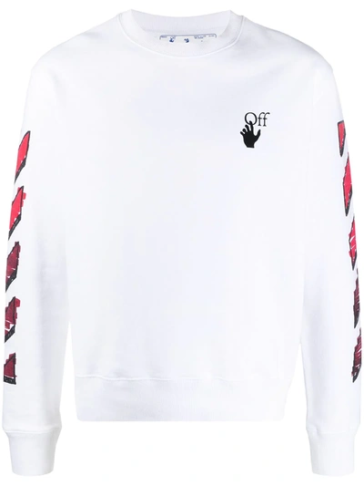 Off-white Men's Marker Slim-fit Sweatshirt In White