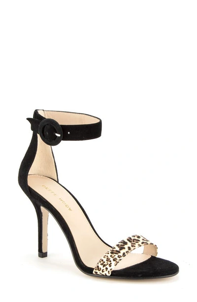 Pelle Moda Kallie Ankle Strap Sandal In Leopard Print/ Black