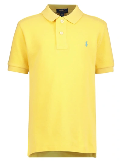 Polo Ralph Lauren Kids Polo Shirt For Boys In Yellow
