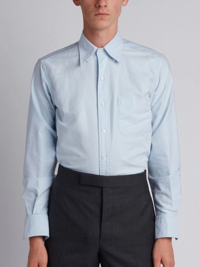 Thom Browne Mens Blue Cotton Shirt In #add8e6